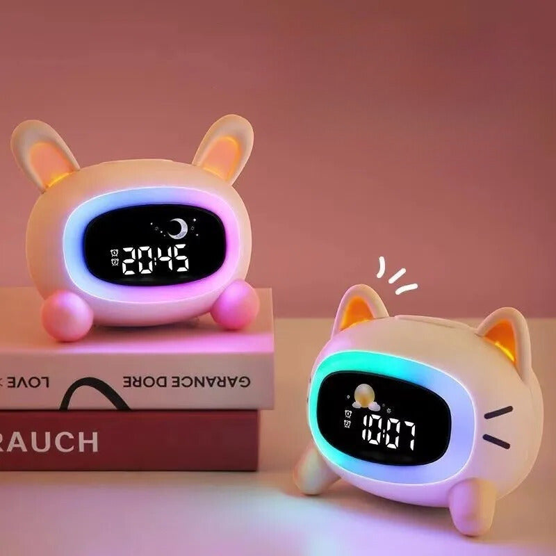 This Kids Day and Night Alarm Clock brings a polished clock design and decorative character to the wall.