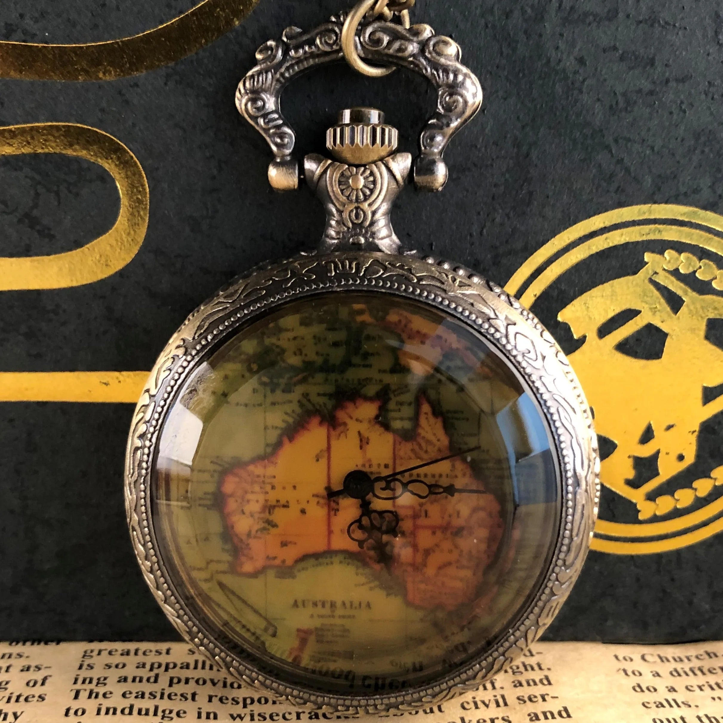 The Antique Pocket Watch, a statement clock that lends personality to a carefully styled interior.