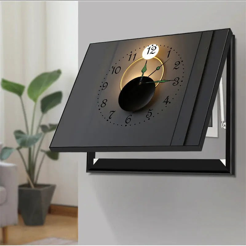 This Cover Electrical Panel combines practical timekeeping with characterful wall decor.