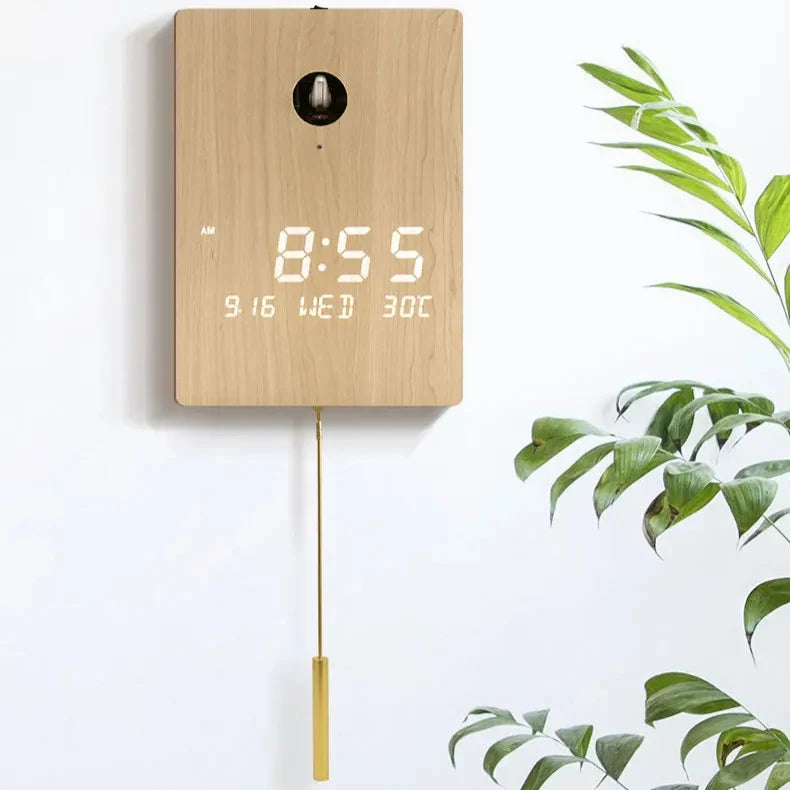 The Designer Cuckoo Clock, a statement clock that lends personality to a carefully styled interior.