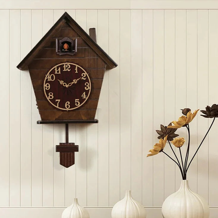 A closer view of the Black Forest Cuckoo Clock, created to become a striking focal point in any room.