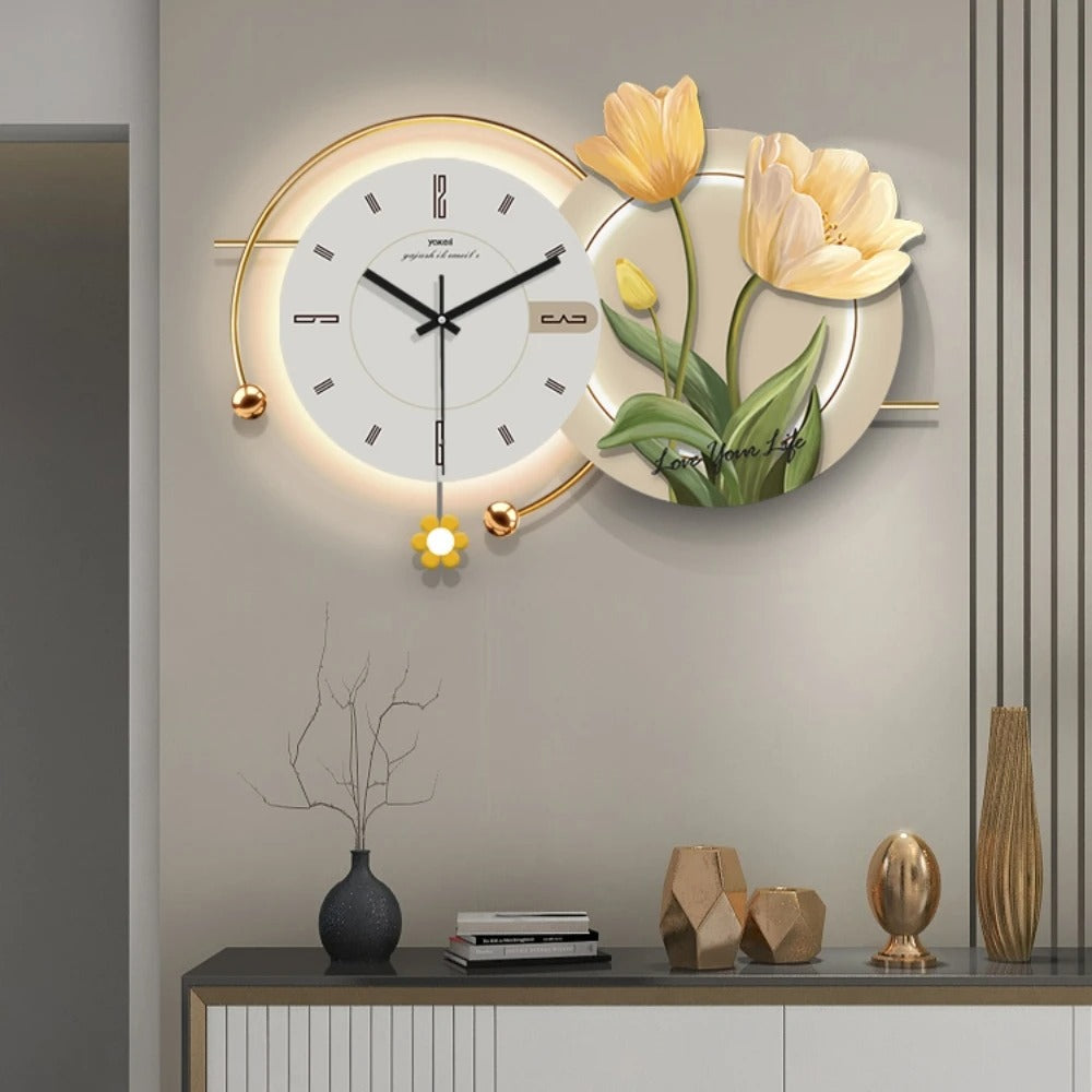 The Decor Wall Clock, a statement clock that lends personality to a carefully styled interior.