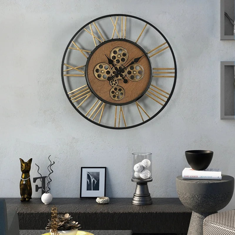 The Gears Clock displayed as a functional yet eye-catching feature for the home.