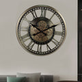 This Gears Clock adds a tailored balance of function and visual interest to home decor.