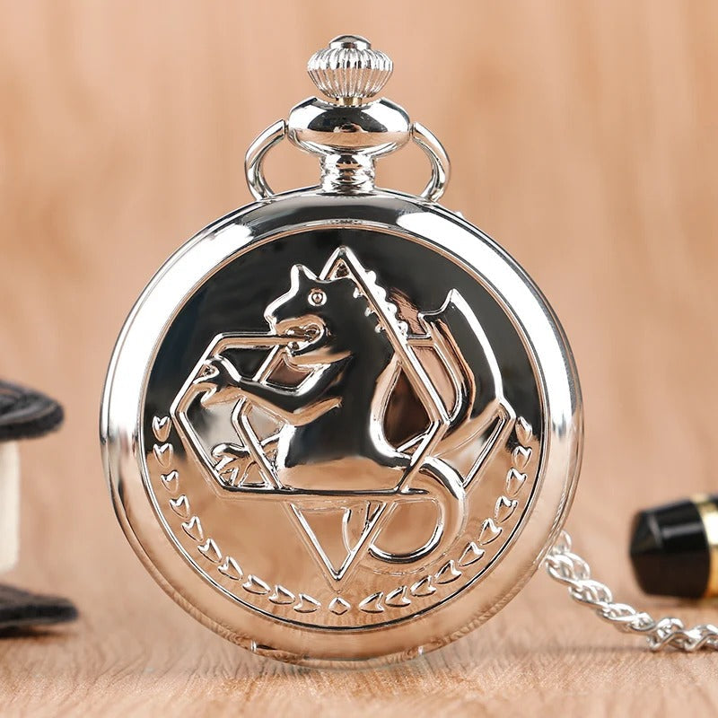 The Fullmetal Alchemist Watch displayed as a functional yet eye-catching feature for the home.