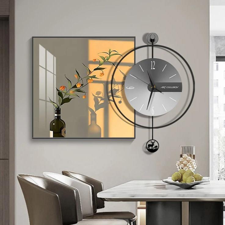 A closer view of the Giant Clock Wall, created to become a striking focal point in any room.