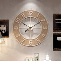 A Wood Large Clock with a distinctive presence, made to enhance a curated interior.