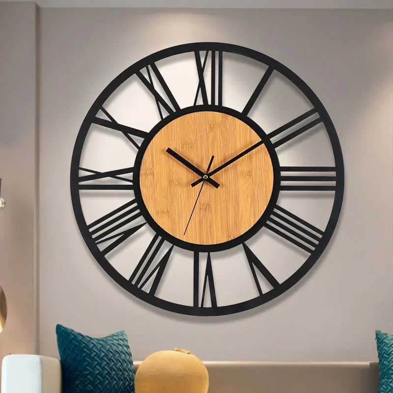 An elegant Roman Numerals Large Clock designed to give a room a memorable decorative detail.