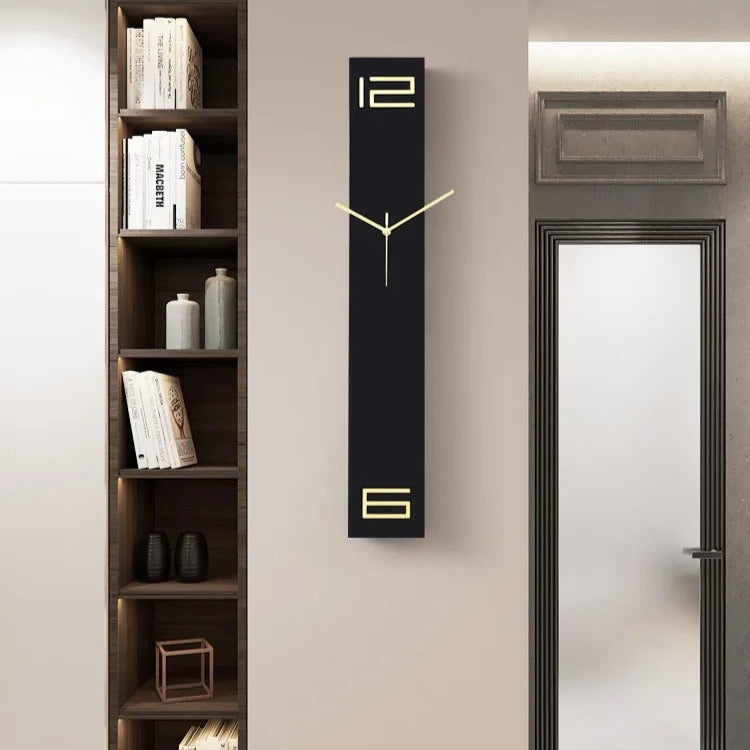 This Wood Large Clock brings a polished clock design and decorative character to the wall.