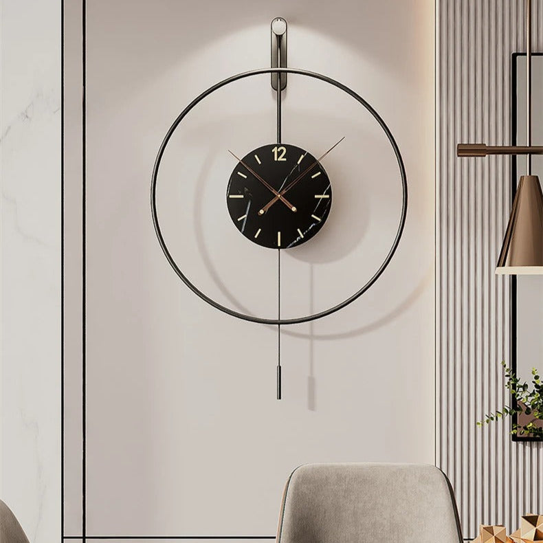 A closer view of the 80 cm Large Wall Clock, created to become a striking focal point in any room.