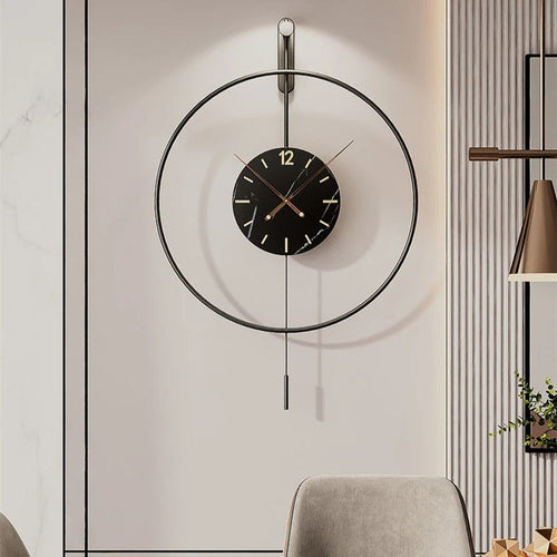 A closer view of the 80 cm Large Wall Clock, created to become a striking focal point in any room.