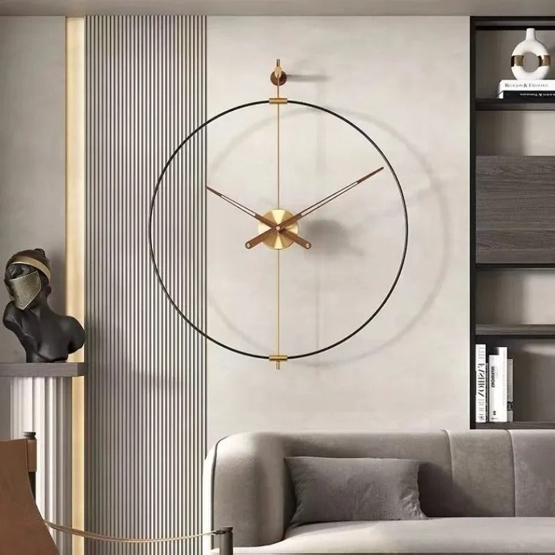This Designer Large Wall Clock adds a tailored balance of function and visual interest to home decor.