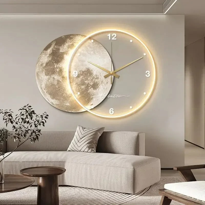 This Illuminated Large Wall Clock combines practical timekeeping with characterful wall decor.