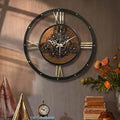 The Gear Clock shown as a refined decorative accent for a modern living space.