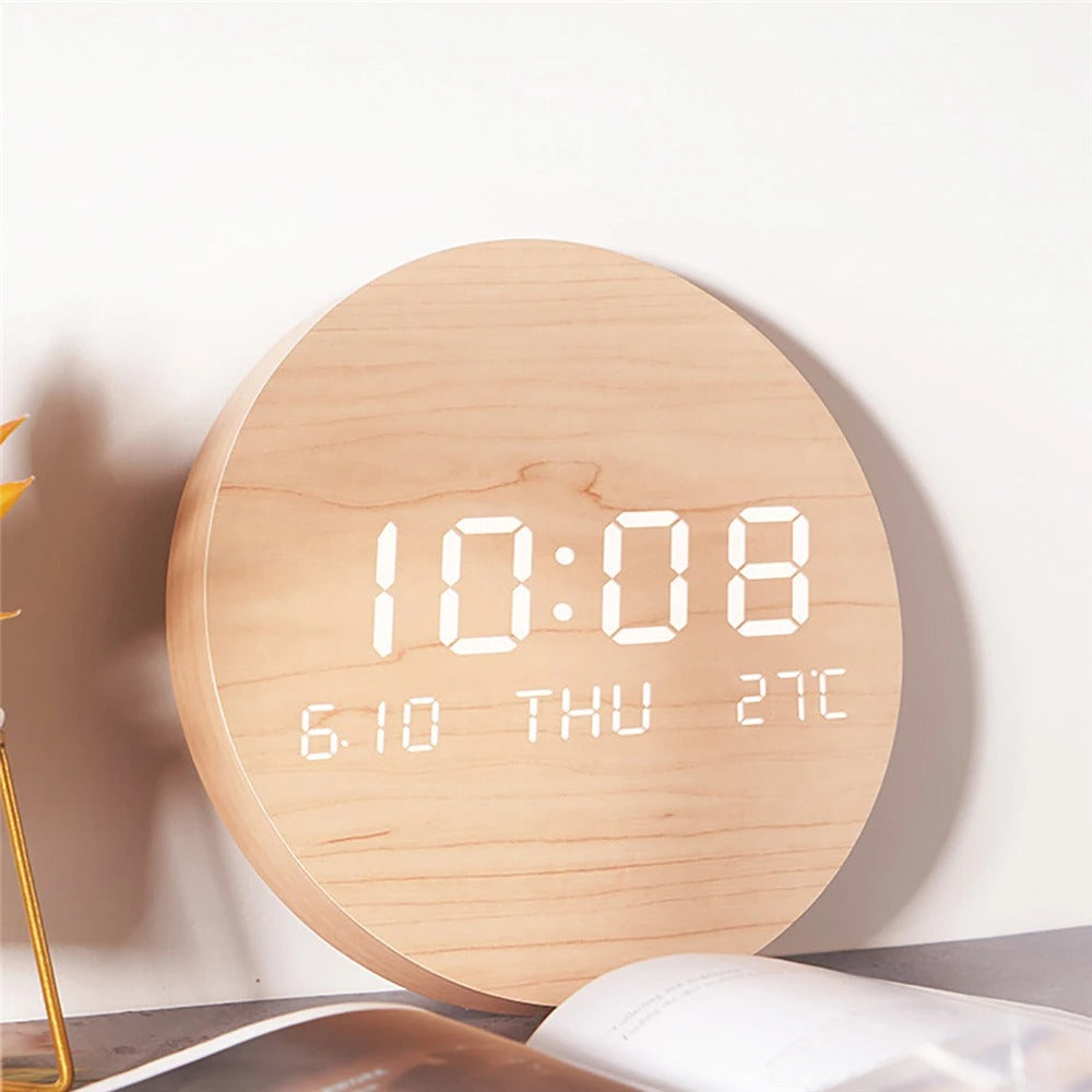 This LED Clock adds a tailored balance of function and visual interest to home decor.
