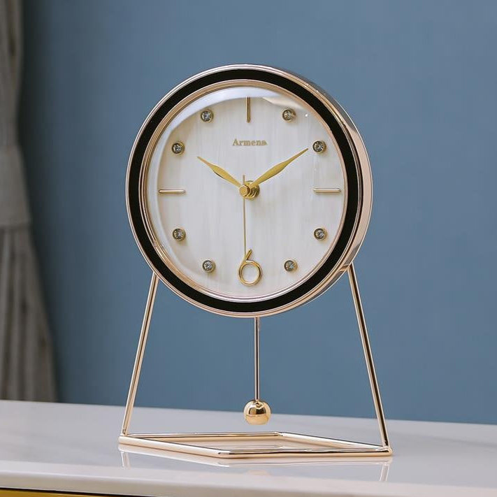 This Luxury Tabletop Clock with Pendulum combines practical timekeeping with characterful wall decor.