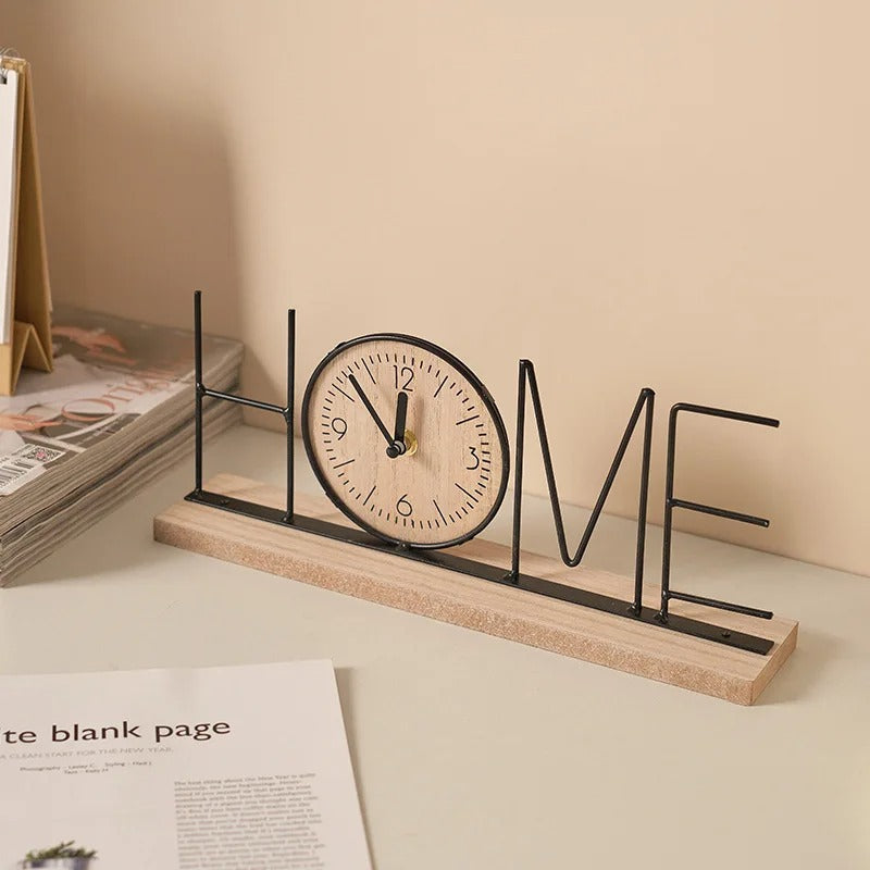 The Modern Tabletop Clock, a statement clock that lends personality to a carefully styled interior.