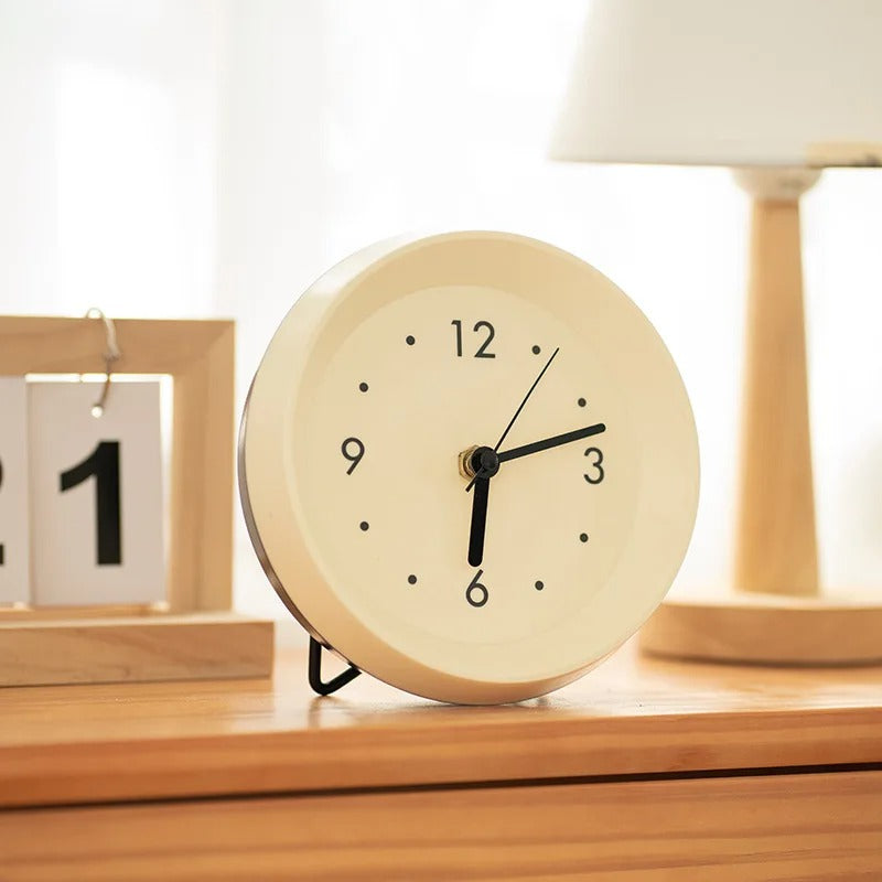 This Nordic Tabletop Clock adds a tailored balance of function and visual interest to home decor.