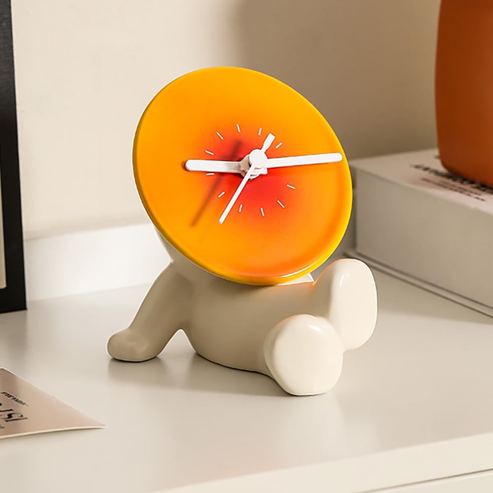This Unique Tabletop Clock combines practical timekeeping with characterful wall decor.