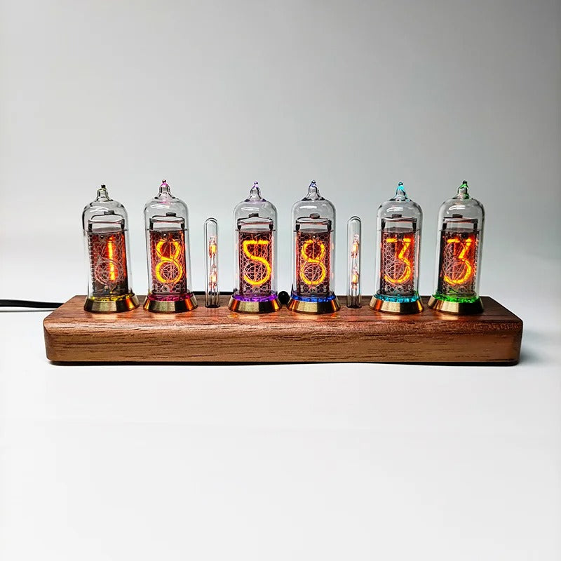 A Nixie Tube Clock with a distinctive presence, made to enhance a curated interior.