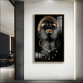 An elegant African Clock designed to give a room a memorable decorative detail.