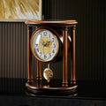 This Antique Wood Clock adds a tailored balance of function and visual interest to home decor.