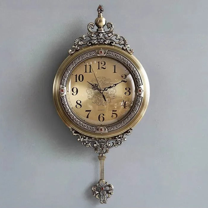 An elegant Antique Bronze Clock designed to give a room a memorable decorative detail.
