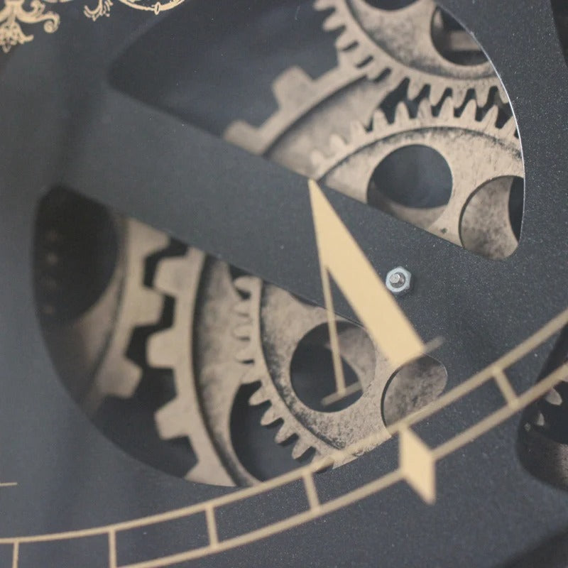 Clock with Moving Gear
