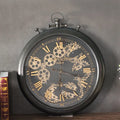 The Clock with Moving Gear shown as a refined decorative accent for a modern living space.