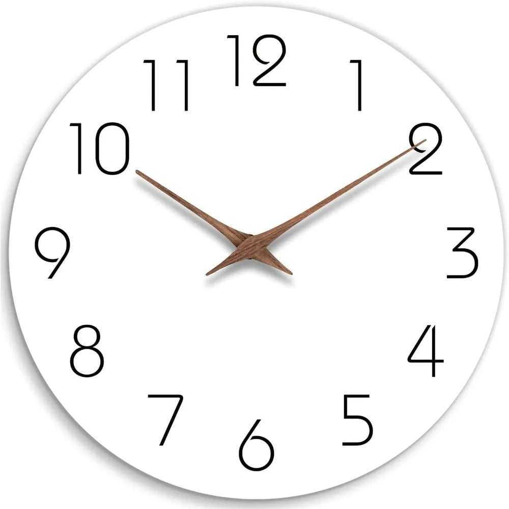 White and Wood Clock