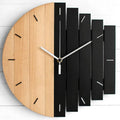 This Wood Clock adds a tailored balance of function and visual interest to home decor.
