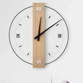 An elegant Wood Roman Numerals Clock designed to give a room a memorable decorative detail.