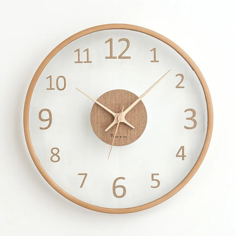 A Wood Clock that brings a distinctive finishing touch to a stylish interior.