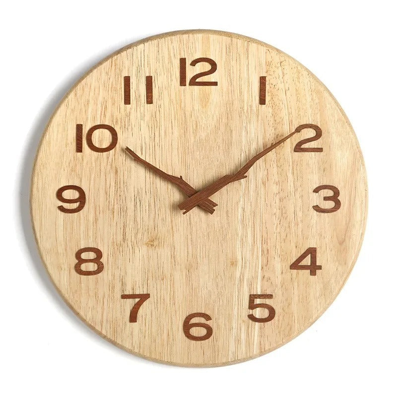 Wood Naturel Clock