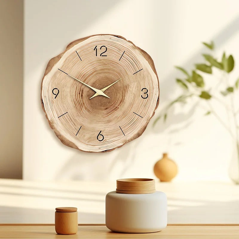 This Wood Scandinavian Clock combines practical timekeeping with characterful wall decor.