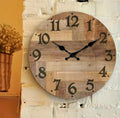 This Wood Vintage Clock combines practical timekeeping with characterful wall decor.