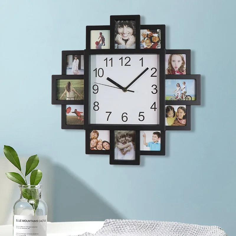 A Photo Frame Clock with a distinctive presence, made to enhance a curated interior.