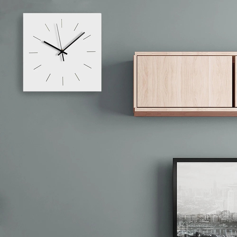 This Square Clock brings a polished clock design and decorative character to the wall.
