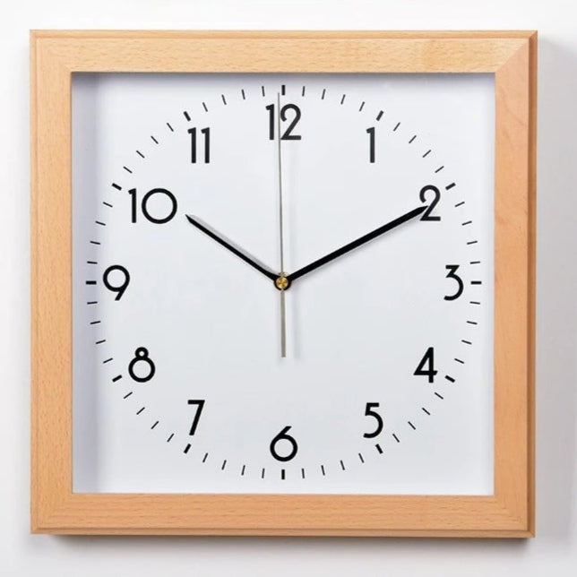 Squaree Wood Clock