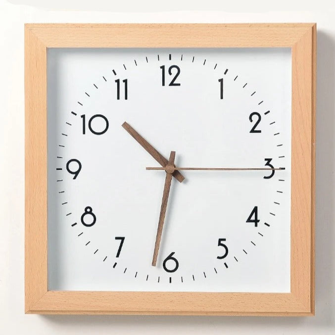 Squaree Wood Clock