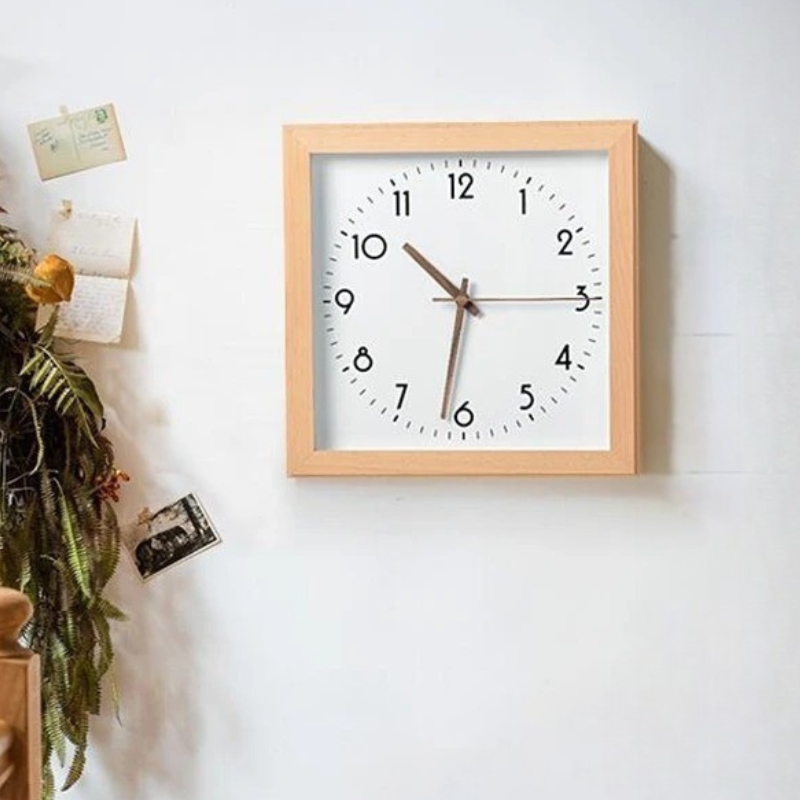 A detailed look at this Squaree Wood Clock, where everyday timekeeping meets distinctive home style.