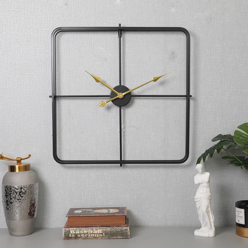 This Squaree Designer Clock adds a tailored balance of function and visual interest to home decor.