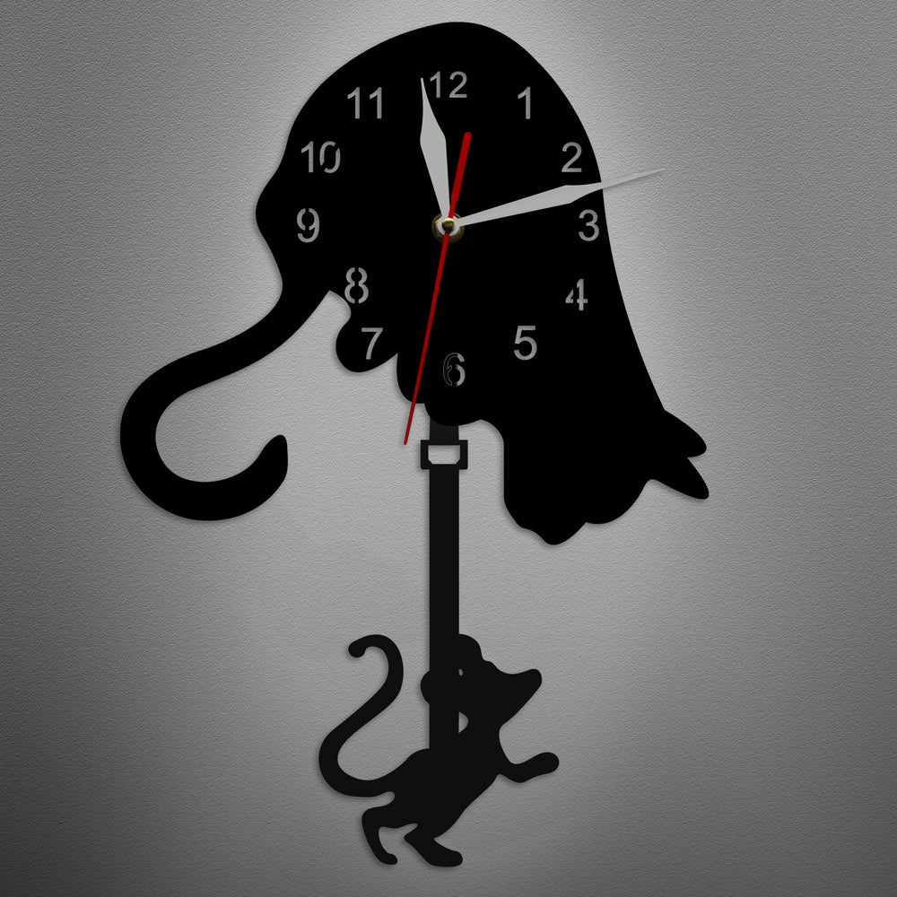The Cat Kit Cat Clock shown as a refined decorative accent for a modern living space.