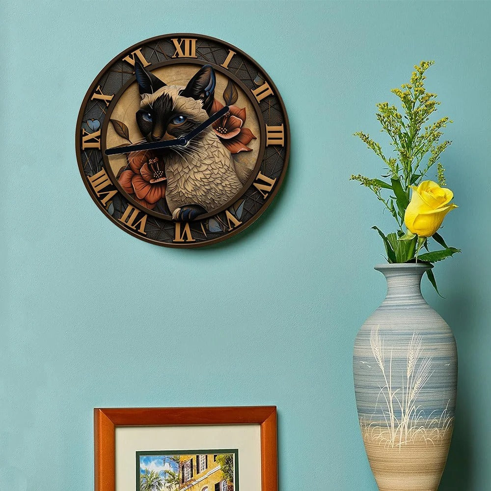 Cat Kovou Clock