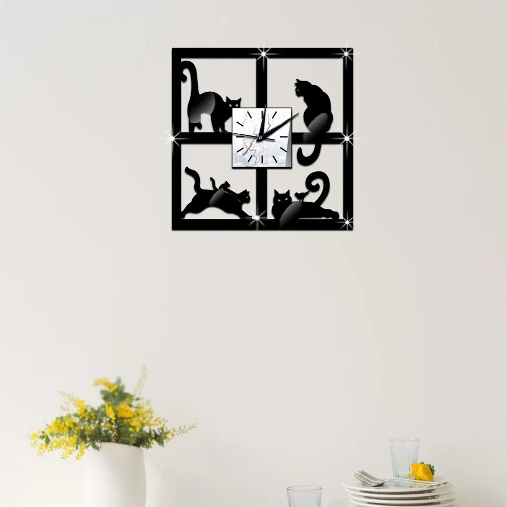 The Cat Cute Clock, a statement clock that lends personality to a carefully styled interior.