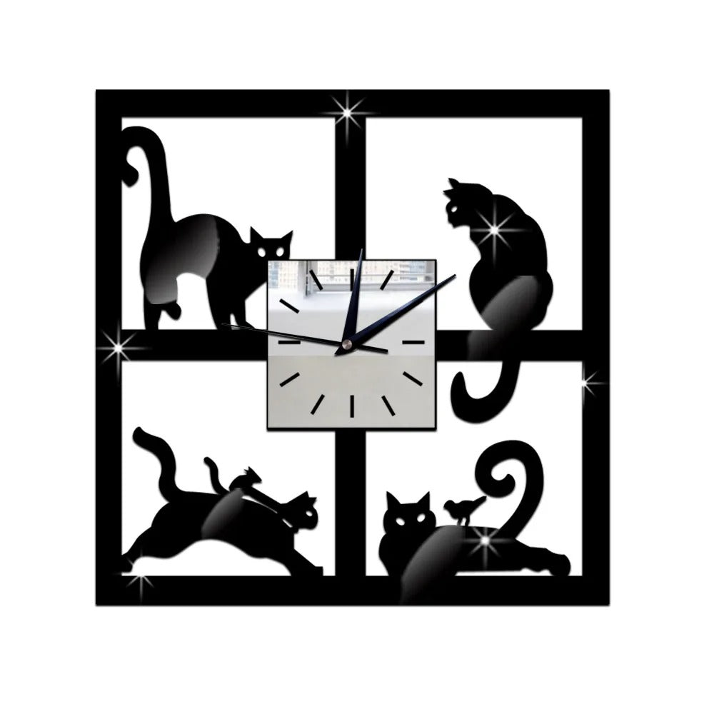 Cat Cute Clock