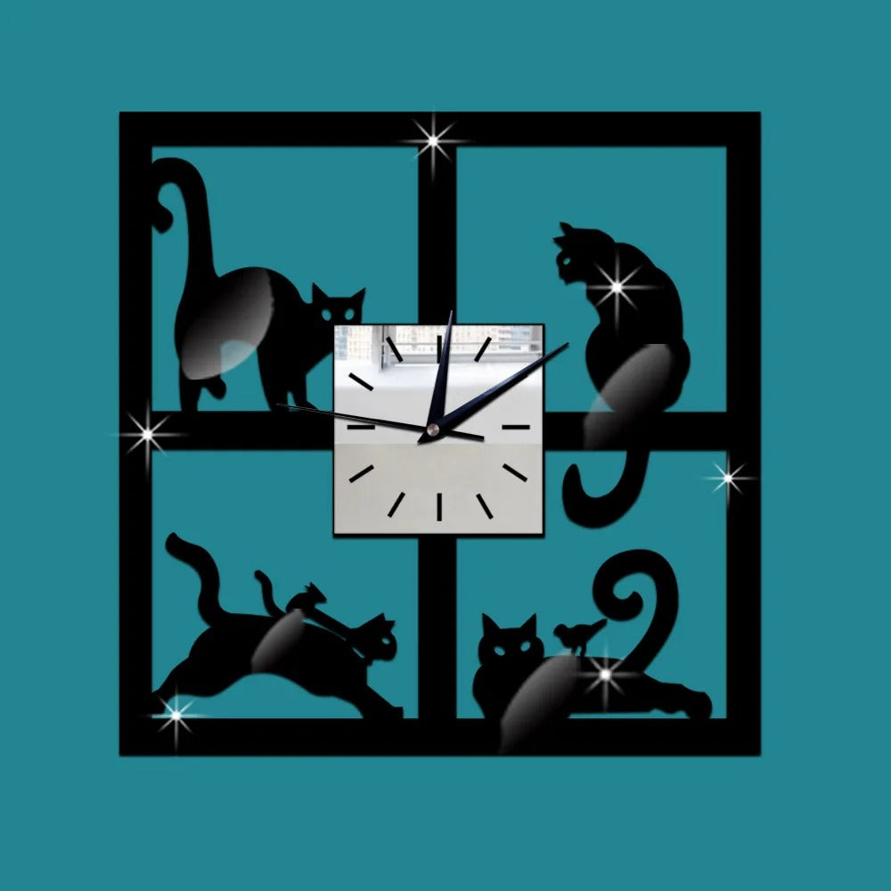 Cat Cute Clock