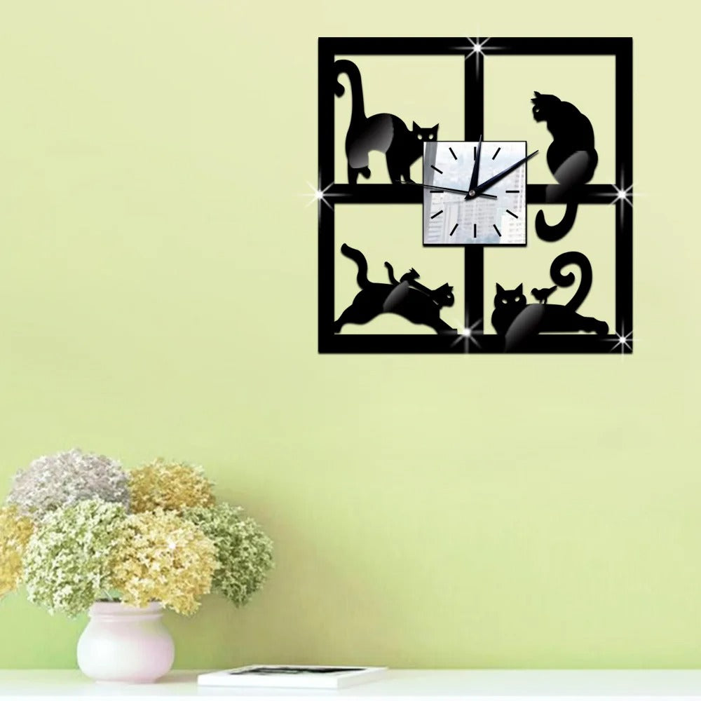 Cat Cute Clock