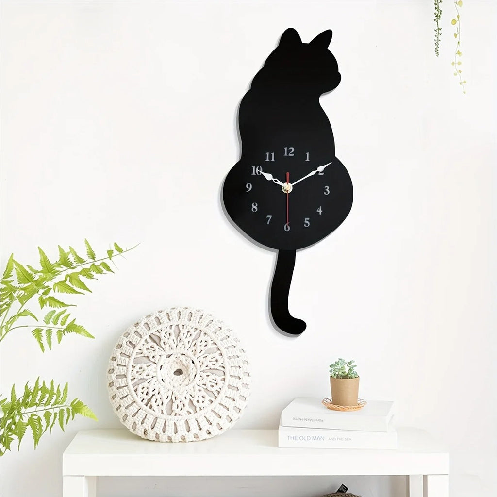 Cat Clock Wall