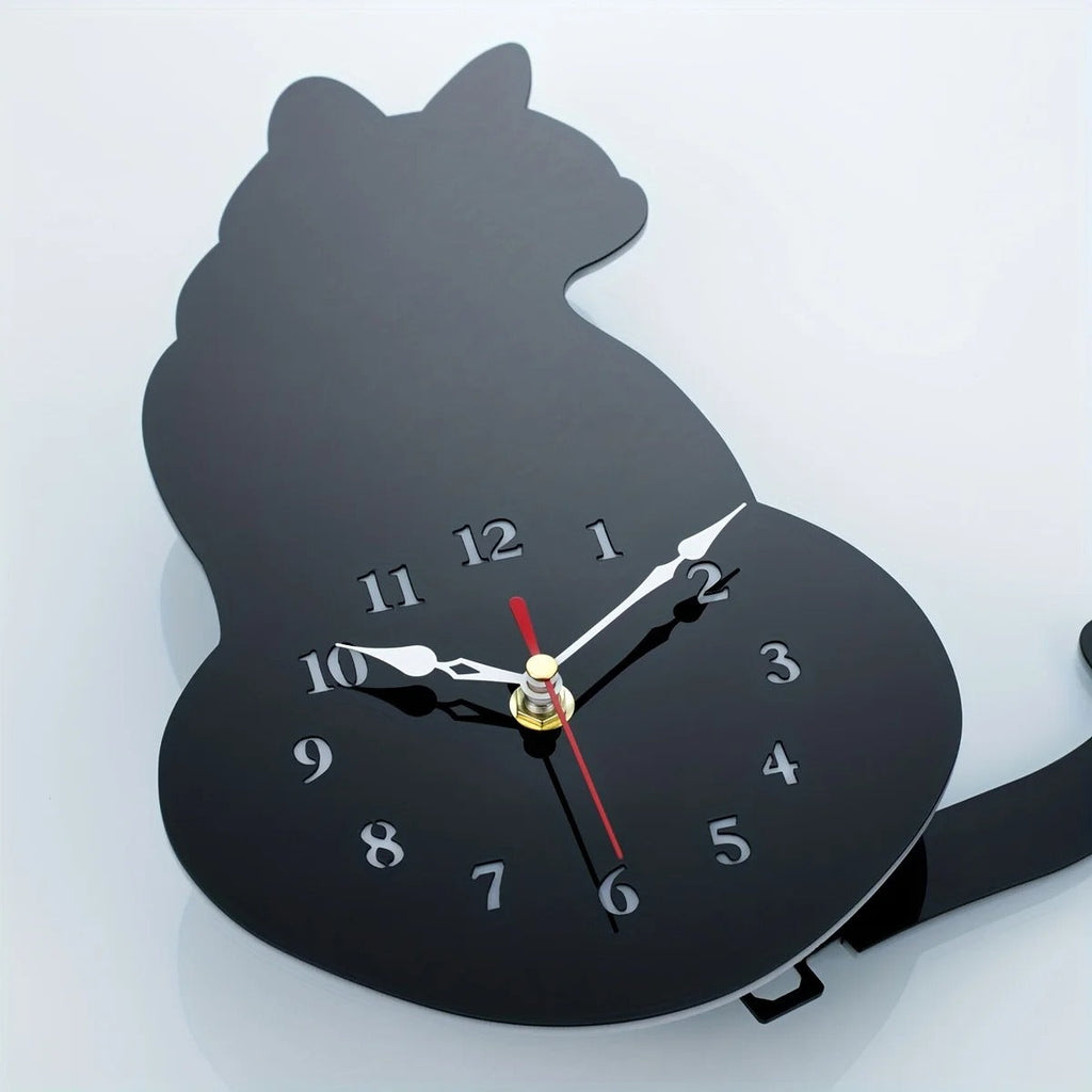 Cat Clock Wall
